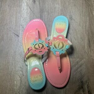 Crown & Ivy pink and blue sandals